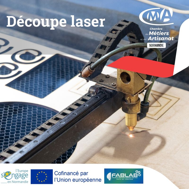 Atelier découverte de la découpe et gravure laser au FabLab du Pays de Conches (27)