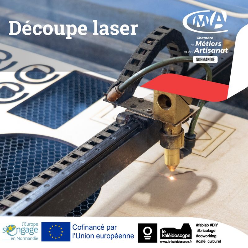 Atelier découverte de la découpe et gravure laser au FabLab des Copeaux Numériques (76)