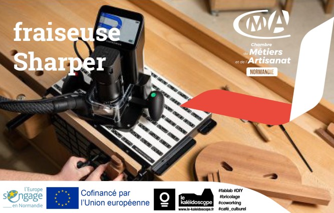 Atelier découverte de la fraiseuse numérique Shaper au FabLab des Copeaux Numériques (76)