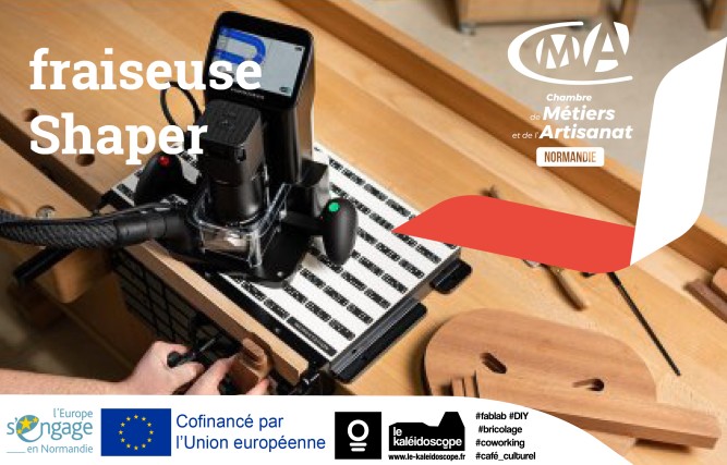 Atelier découverte de la fraiseuse numérique Shaper au FabLab des Copeaux Numériques (76)