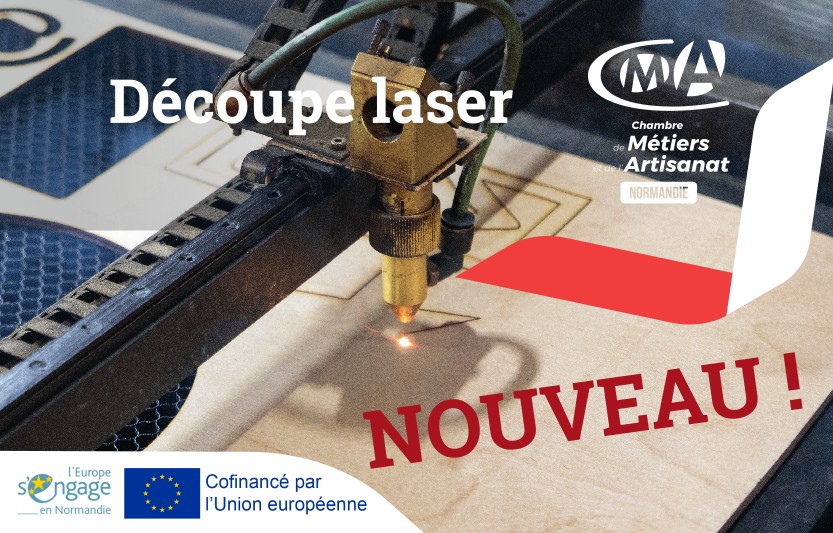Atelier découverte de la découpe et gravure laser à la CMA Normandie à Caen (14)