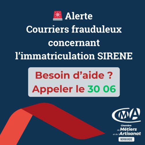 Visuel alertant sur une pratique d'envoi de courrier postaux frauduleux. En cas de besoin d'accompagnement appeler le 30 06